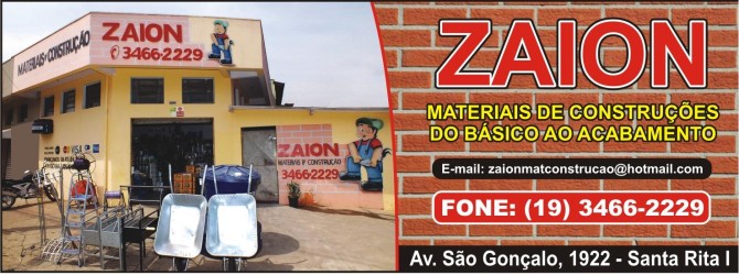 ZAION  MATERIAIS para CONSTRUÇÕES